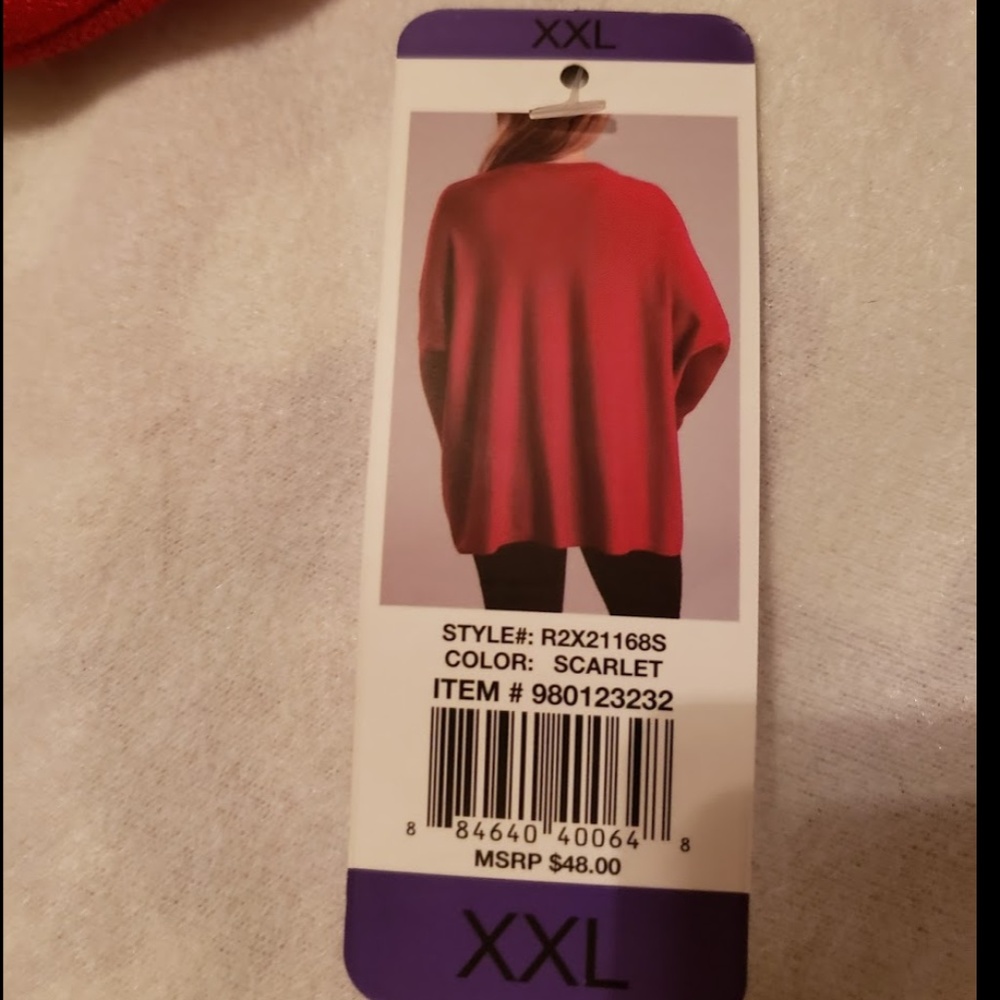 RXB Oversized Red Sweater NWT! - Picture 2 of 6